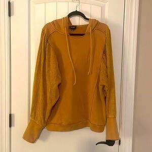 Long sleeve thicker top with hood